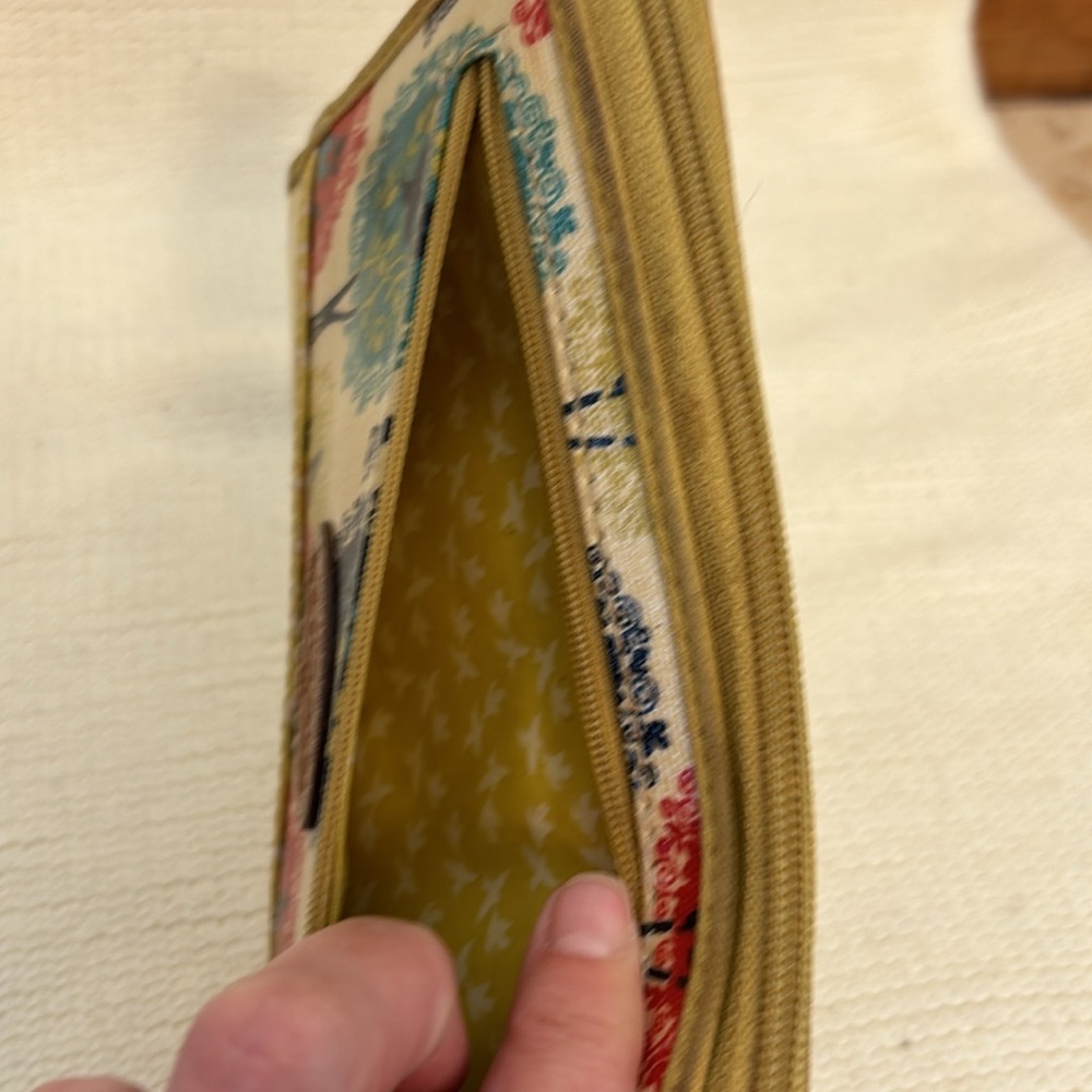 Fossil Zipper Wallet With Birds And Trees - image 5